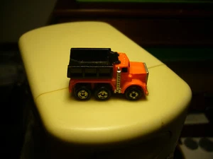 1987 Micro Machines Construction Dump Truck Orange/Blk Galoob - Picture 1 of 3