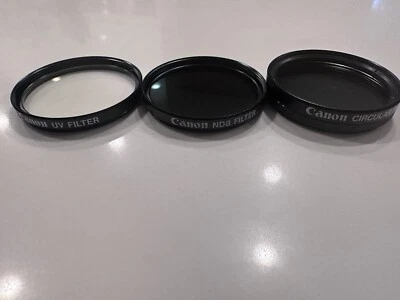 CANON 46U 46mm FILTER SET:  ND8 - CIRCULAR POLARIZER - UV FILTERS - Image 1 of 4