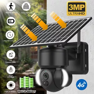 4G Solar Powered Security Camera System CCTV Outdoor PTZ Construction Site W/SIM - Picture 1 of 12