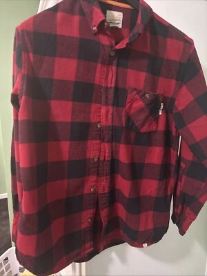 Camisa Field And Stream Para Hombre Grande L Rojo Búfalo Franela Escocesa Abotonada Trabajo Foto 1 de 4