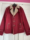 RED WOOL MIX NEW LINED DESIGNER JACKET  SIZE L 38-40 BRAND NEW WITH TAGS