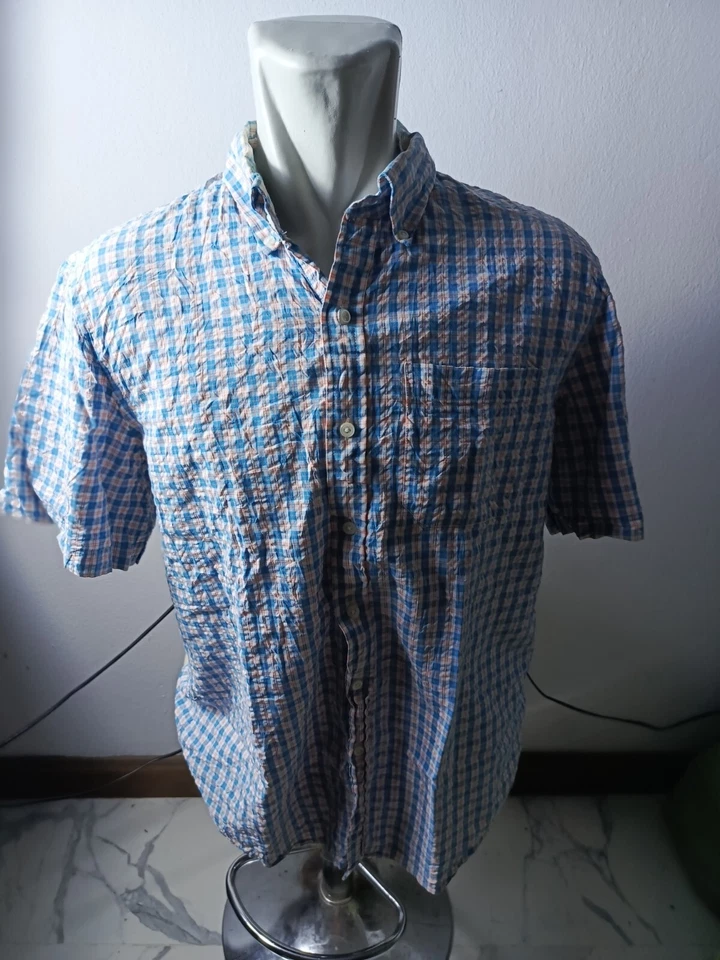 LL BEAN Plaid Shirt Button Up Long Sleeve Collar Blue Red | P:22.5, L:30.5in - Image 1 of 4