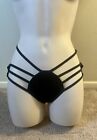 Sexy Women Bow Back Strappy Micro Thong Lingerie Panty Nwt Black S/M