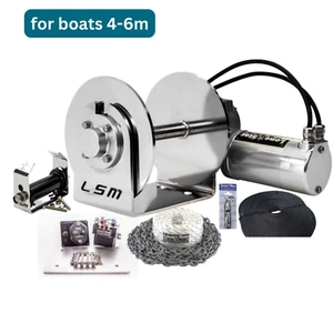 GX1 Lone Star Anchor Winch COMBO KIT 600W Electric 200mm Drum up to 6mtr Boats - Picture 1 of 11