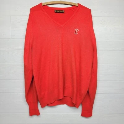 Vintage 70s 80s Lyle & Scott Red Sweater Size Large - Image 1 of 4