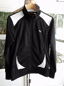NWOT Big Girl's Puma Track Jacket- Large (14) - Full Zip - Black/White - Picture 1 of 3