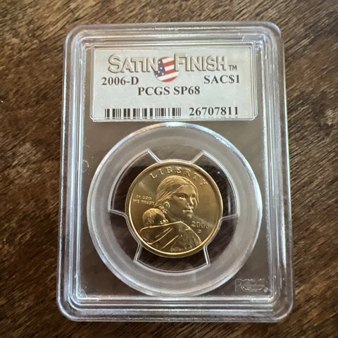 2006-D SACAGAWEA NATIVE AMERICAN DOLLAR PCGS SP68 SATIN FINISH Cover