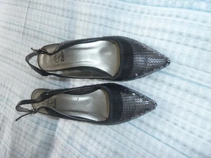Damenschuhe schwarz Pailletten Gr. 3 - Bild 1 von 3