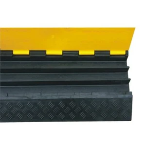 1m 3 Channel Cable Protector Guard Ramps Cover Groove Design Speed Bump Hose - Picture 1 of 1