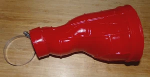 TRX 250R 86-89 AIRBOX TO CARBURETOR AIR BOOT DUCT, OVERSIZE CARB RED INTAKE - Picture 1 of 6