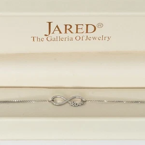 Jared Sterling Silver Love Infinity Bracelet In Box - Picture 1 of 9