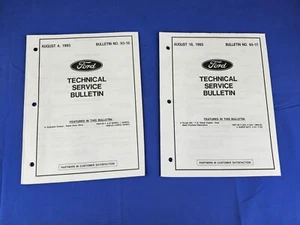 FORD Technical Service Bulletins August 1993 93-16 - 93-17 - Picture 1 of 3