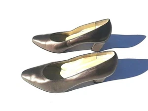 ANDREW GELLER Bronze Pump Shoes Size 7.5M - Picture 1 of 6