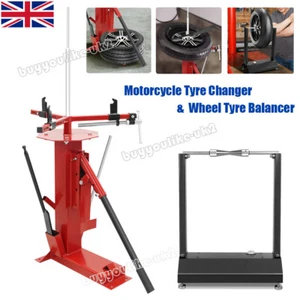 Tyre Changer Manual Motorcycle Car Tire Wheel Mount Bead Breaker + Tyre Balancer - Picture 1 of 15