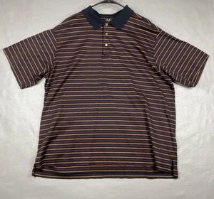 Alan Flusser Polo Mens Golf Extra Large XL Orange Black Red Short Sleeve - Picture 1 of 12