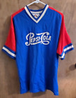 Vintage Spanjian Baseball Jersey Red White Blue Pepsi-Cola Worn