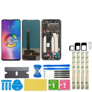 Do Xiaomi Mi 9 Mi9 AMOLED LCD Wyświetlacz dotykowy Digitizer Montaż + ramka - Zdjęcie 1 z 15