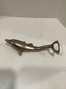 Apribottiglie vintage in ottone delfino 6,5" - Foto 1 di 6