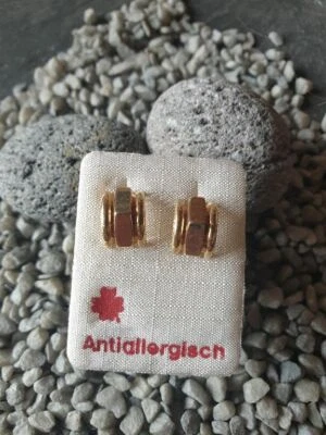 MODESCHMUCK Ohrringe Ohrstecker goldfarben Halbcreolen 3,10g tolle Form CP5902 - Bild 1 von 4