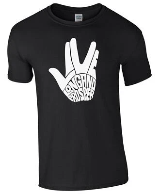 FRUIT OF THE LOOM Live Long And Prosper Star Trek Inspired Funny unisex kids/adults Top T-shirt