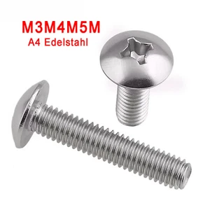 Tornillos de máquina de cabeza de armadura Phillips M3 M4 M5 M6 - Acero inoxidable A4 316 - Imagen 1 de 4