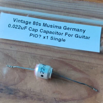 Vintage 80s Musima Germany PIO? PETP? Cap Capacitor 0.022uF For Strat Guitar x1 - Image 1 of 4