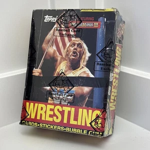 1987 Topps WWF Sealed Wax Box BBCE Authenticated Hulk Hogan 36 Fresh Packs 💎 - Picture 1 of 9