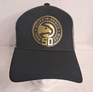 NBA Atlanta Hawks Zephyr Arena Exclusive Black/Gold Fitted XL Hat Cap 3D Logo - Picture 1 of 9
