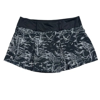 Saia/Skort Feminino S Plissado Elástico Cintura Corrida Tênis Abstrato - Imagem 1 de 4