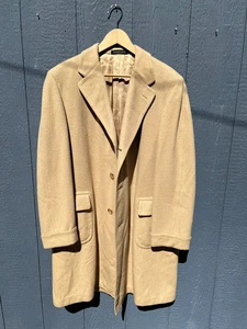 Vintage LANGROCK of Princeton 42 Single Breasted Camel Overcoat - Picture 1 of 6