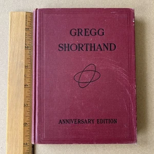 Gregg Shorthand Anniversary Edition John Robert Gregg 1949-50 Red Hardback Book - Picture 1 of 8