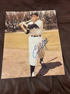 Enos Slaughter Autograph Signed 8x10 Photo New York Yankees - Picture 1 of 2