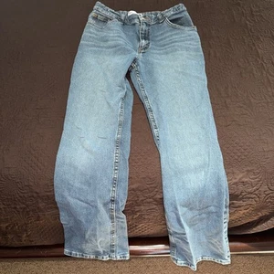 Wrangler Jeans Boy 16 Regular Classic Bootcut Med Wash Stretch Adjustable Denim* - Picture 1 of 6