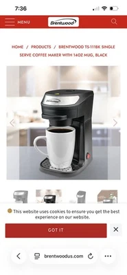 Single Cup Coffee Maker W/ Porcelain Mug Brand New Great Gift - Image 1 of 4