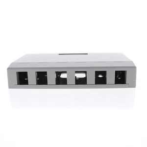 Hubbell Gray 6-Port Data Voice Media Keystone Housing Surface Mount Box ISB6GY - Picture 1 of 5