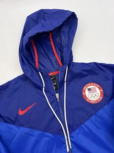 Nike Sportswear Team USA Windrunner Blue Olympic Hooded Jacket CK5813-455 Sz M - Picture 1 of 14