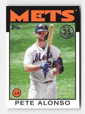 2021 Topps Pete Alonso 1986 35th Anniversary (Series 1) New York Mets - Image 1 of 2