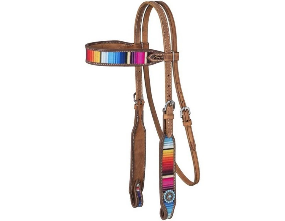 Cinta para cejas Silver Royal Western Headstall Serape aceite ligero 45-9913 Foto 1 de 1