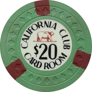 California Club Casino Las Vegas Nevada $20 Chip 1957 - Picture 1 of 2