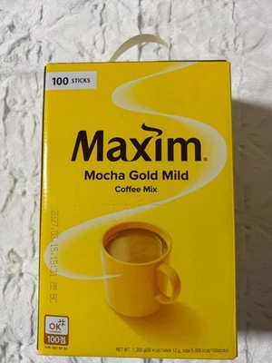 Maxim Mocha Gold Mezcla de café suave Corea Mezcla de café instantáneo 10/20/50/100 varillas Foto 1 de 4