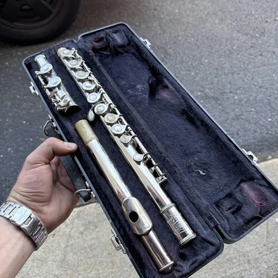 Bundy Selmer Company flauta banhada a prata com estojo rígido - Feito nos EUA - Imagem 1 de 4