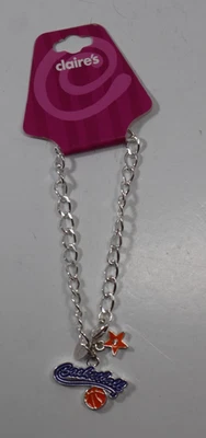 PULSERA EETOP Azul Baloncesto Estrella Dije Plata Cadena Eslabón Joyería Claire's Foto 1 de 3