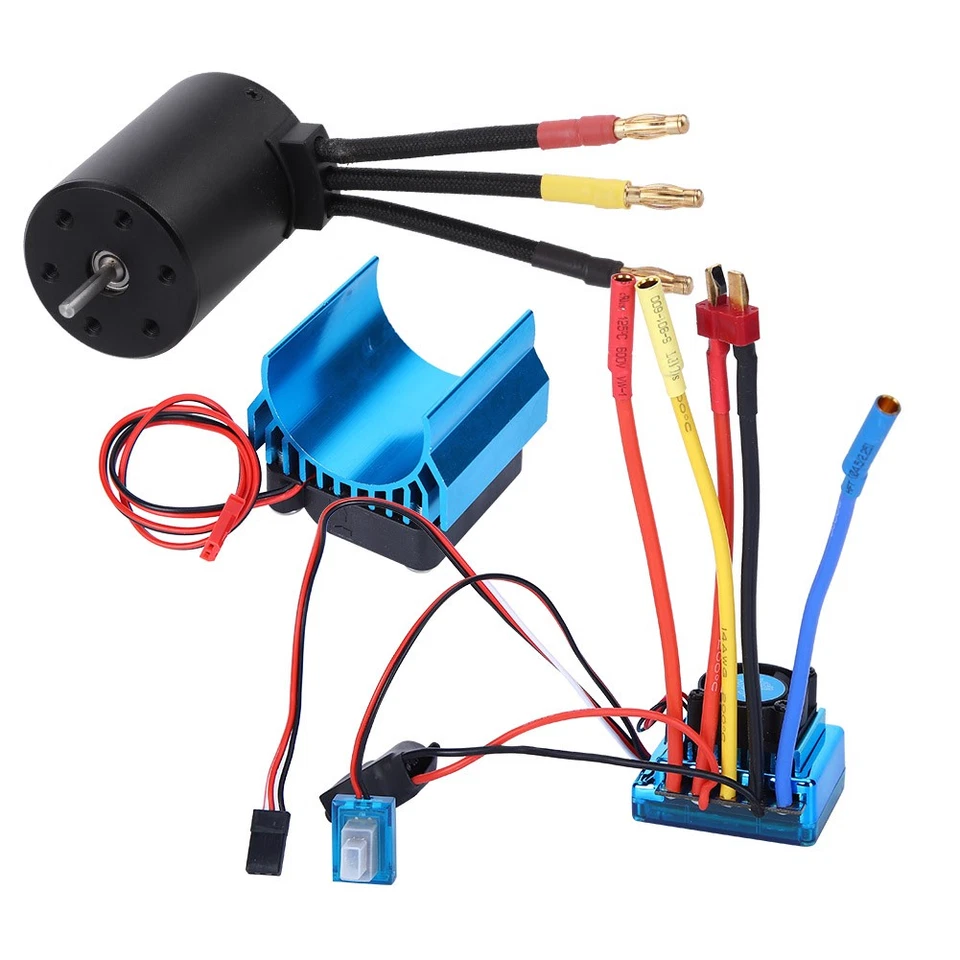 3650 Motor 3100KvBrushless ESC Heat Sink Set For 1/10 RC Car Model Accessory(60A - Image 1 of 4