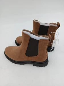 Old Navy Boots Womens Size 9 Chelsea Lug Sole Ankle Suede Faux Leather Booties - Picture 1 of 7