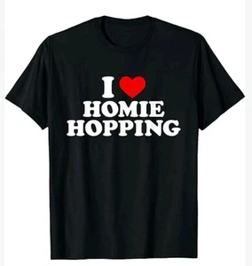 I Love Homie Hopping Top T Shirt Black Funny Pop Culture Tee Babydoll M Juniors - Picture 1 of 3