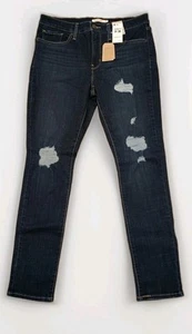 Levi's 311 Shaping Skinny Jeans Women's Size 12S Distressed Blue Denim Pants - Picture 1 of 8