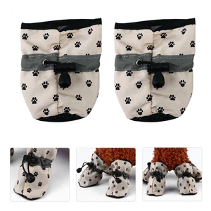 4 piezas Zapatos para Perros Impermeables Botas para Perros Protectores de Pata Antideslizantes Zapatos para Mascotas (Amarillo) - Imagen 1 de 9