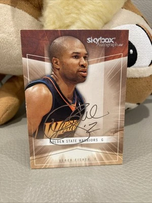 2004-05 NBA Skybox Autographics Basketball Golden State Warriors Derek Fisher - Image 1 of 2