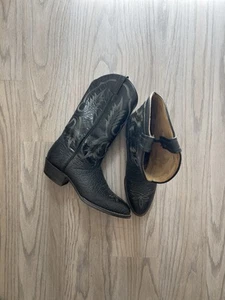 Tony Lama schwarze LEDERSTIEFEL HERREN WESTERNSTIL GRÖSSE 10,5 D - Bild 1 von 9