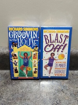 Richard Simmons VHS Groovin’ In The House & Blast Off SEALED Lot Of 2 - Image 1 of 2